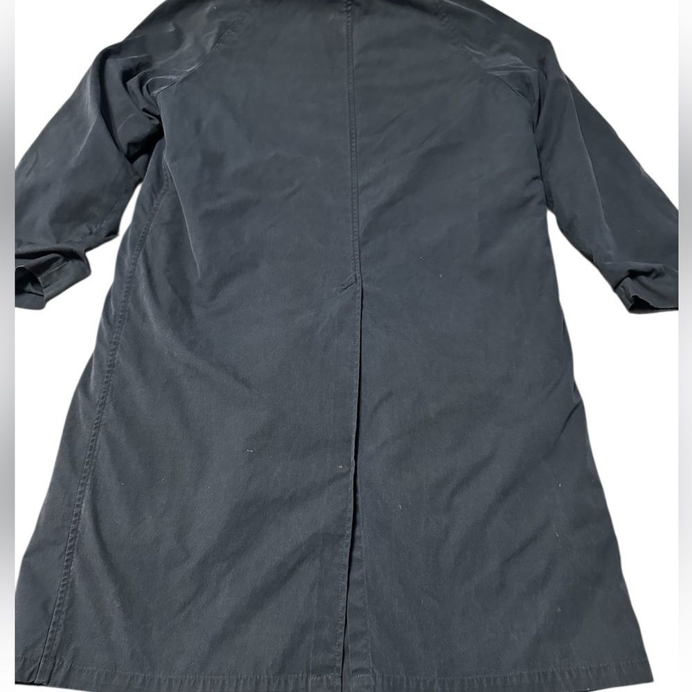 Vintage Men’s All Weather Coat Black Military Style Removable Liner 36R - Picture 2 of 10